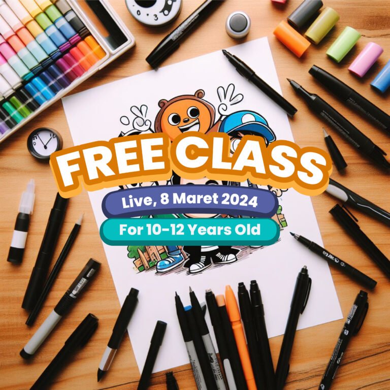 Free Online Thematic Drawing Class for Teens (10-12 Yo) : Cartoon Character