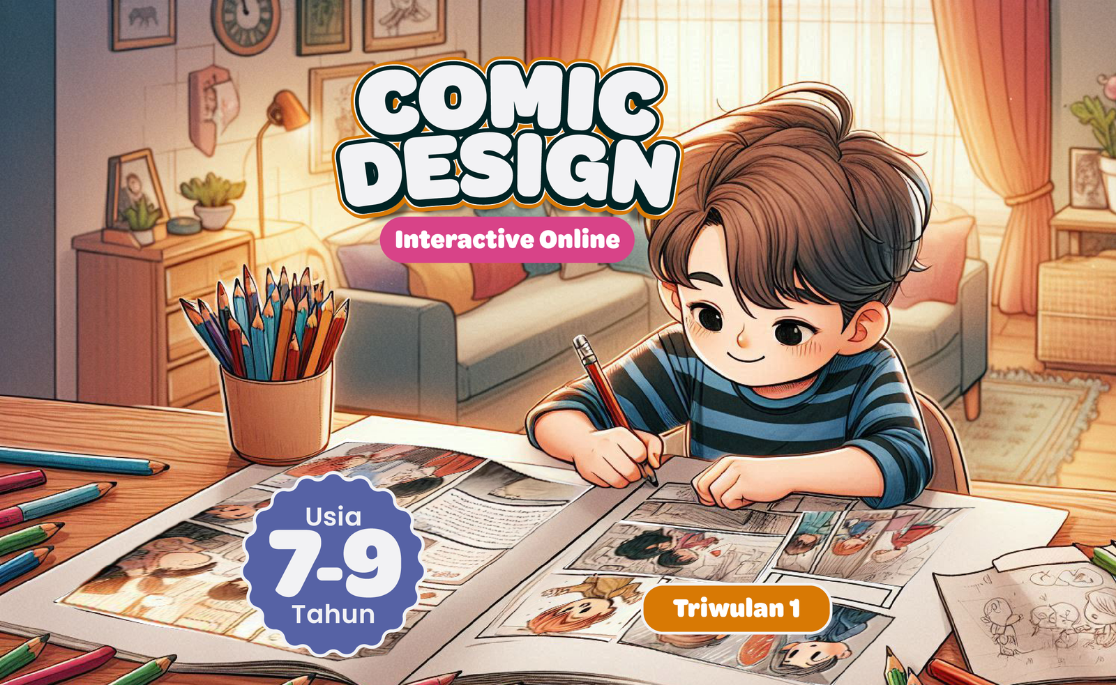 Comic Design – Interactive Online (7-9 Yo) Triwulan 1 2025