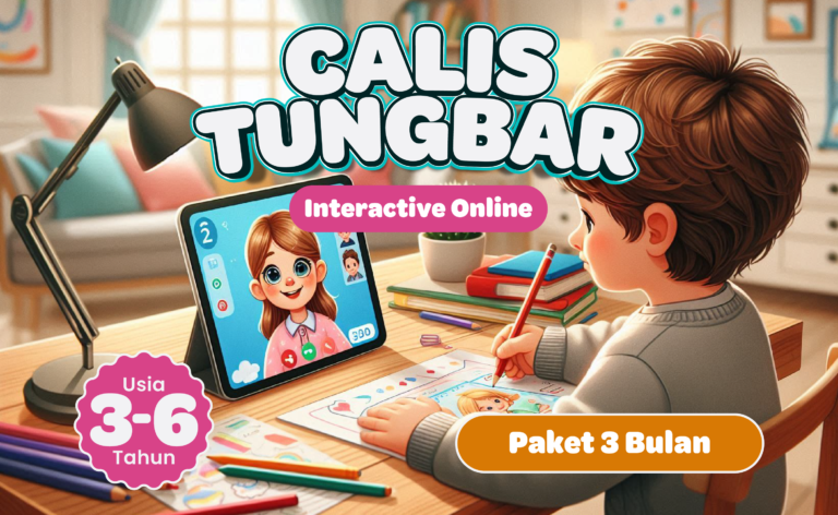 CALISTUNGBAR – Paket 3 Bulan | Bimbel Calistung Online Usia 3–6 Tahun Interaktif & Kreatif